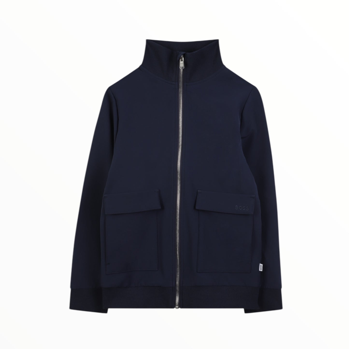 Felpa con zip in tessuto tecnico Boss