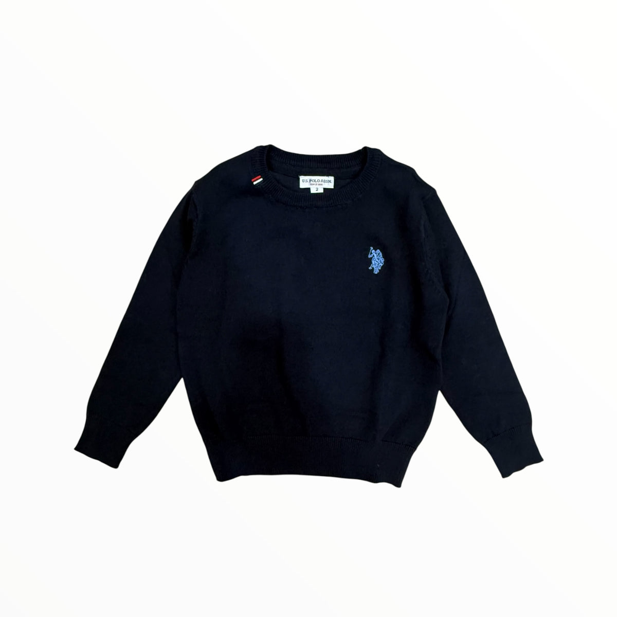 Maglione US Polo blu in cotone