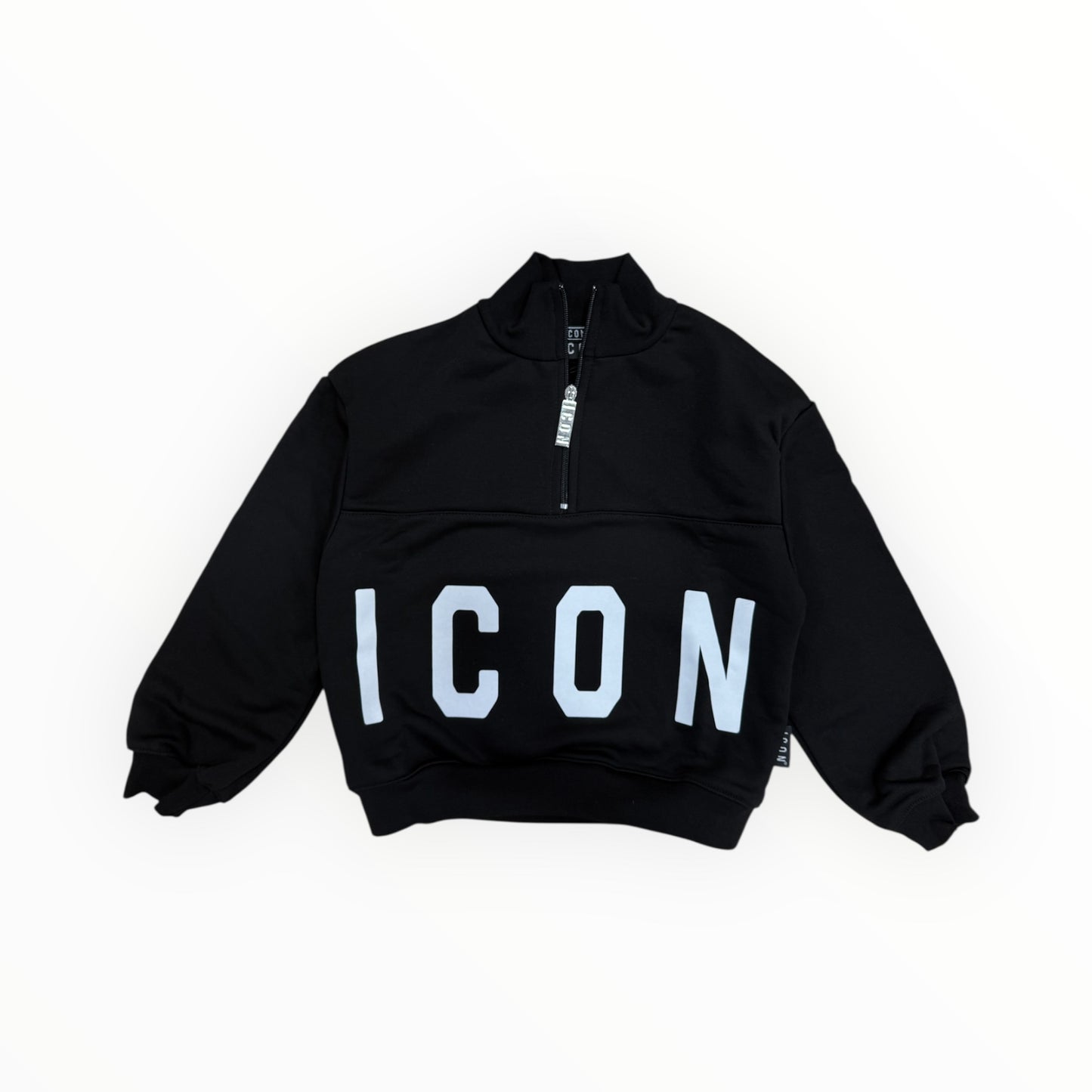 Felpa crop con zip Icon ragazza