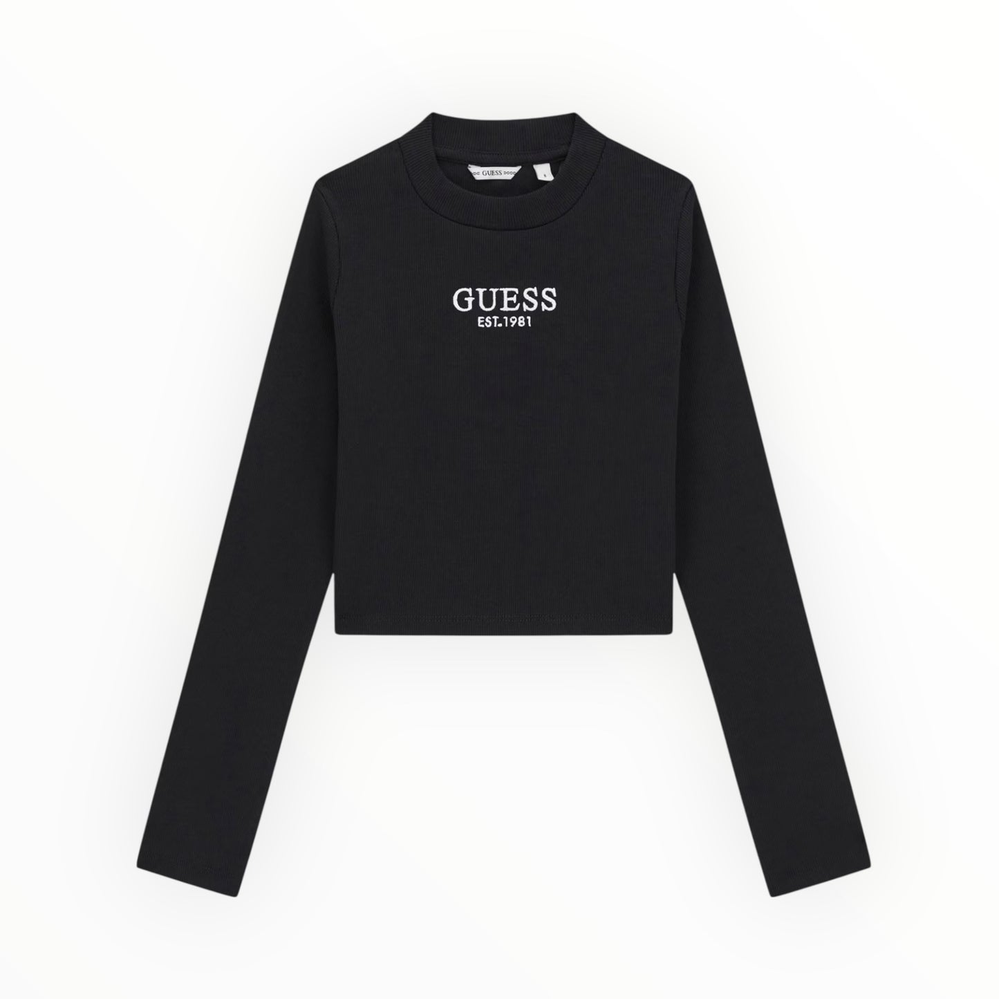 Maglia crop a costine Guess