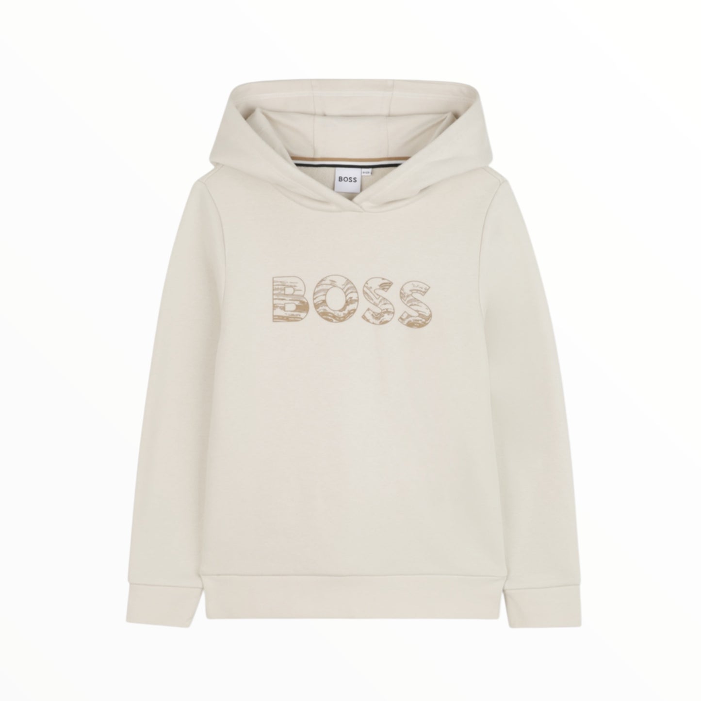 Felpa con cappuccio e logo Boss