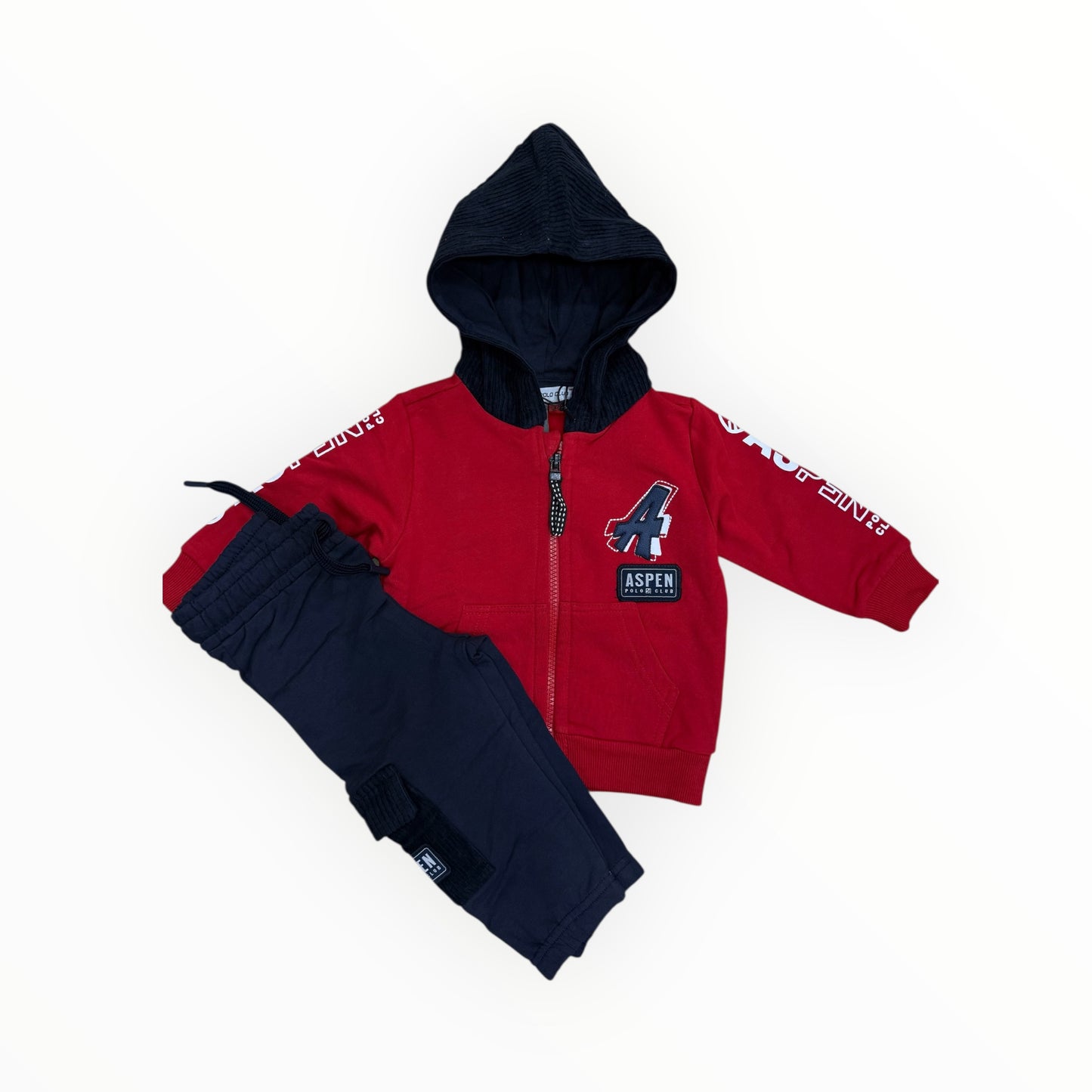 Tuta con zip e cappuccio Aspen Polo rossa