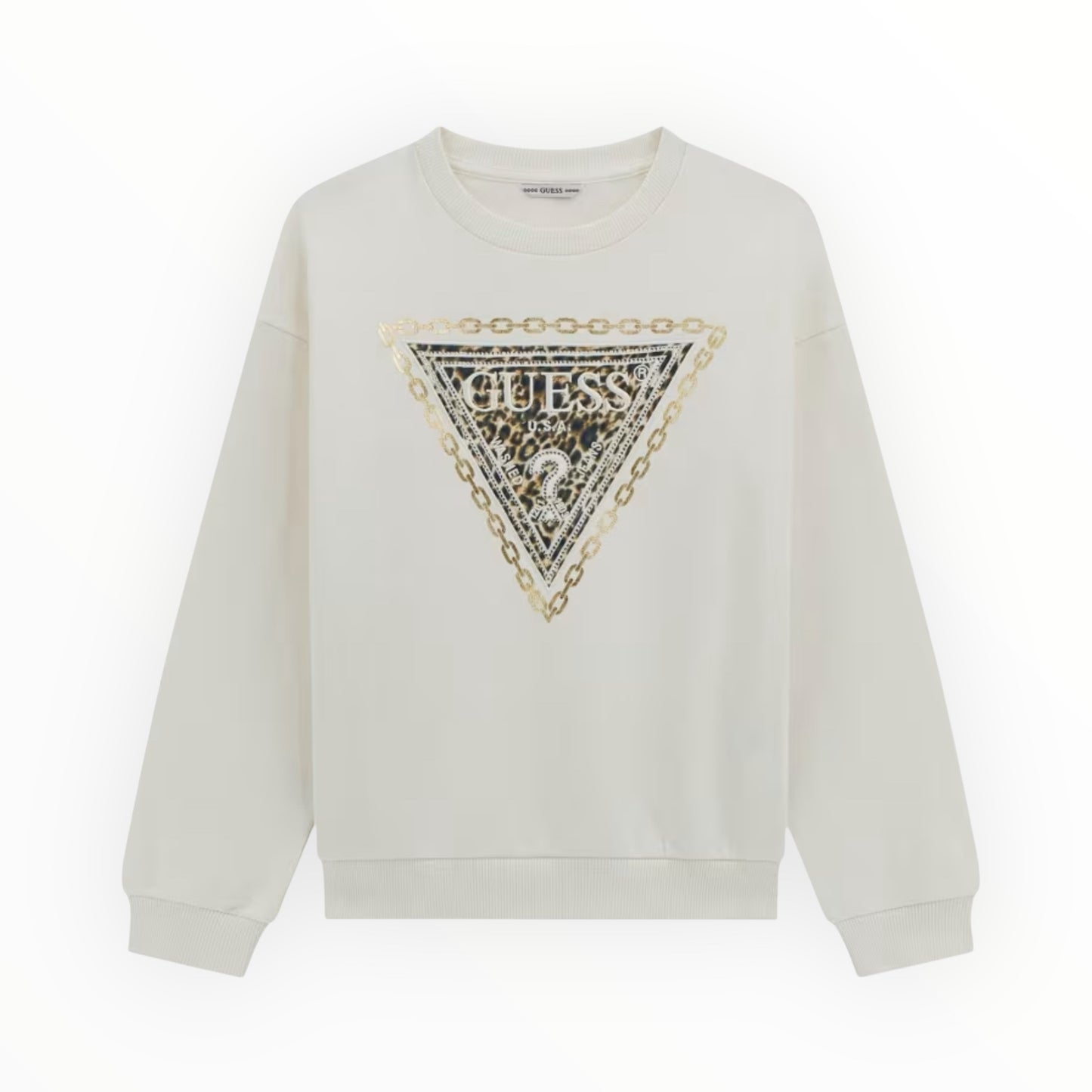 Felpa triangolo animalier