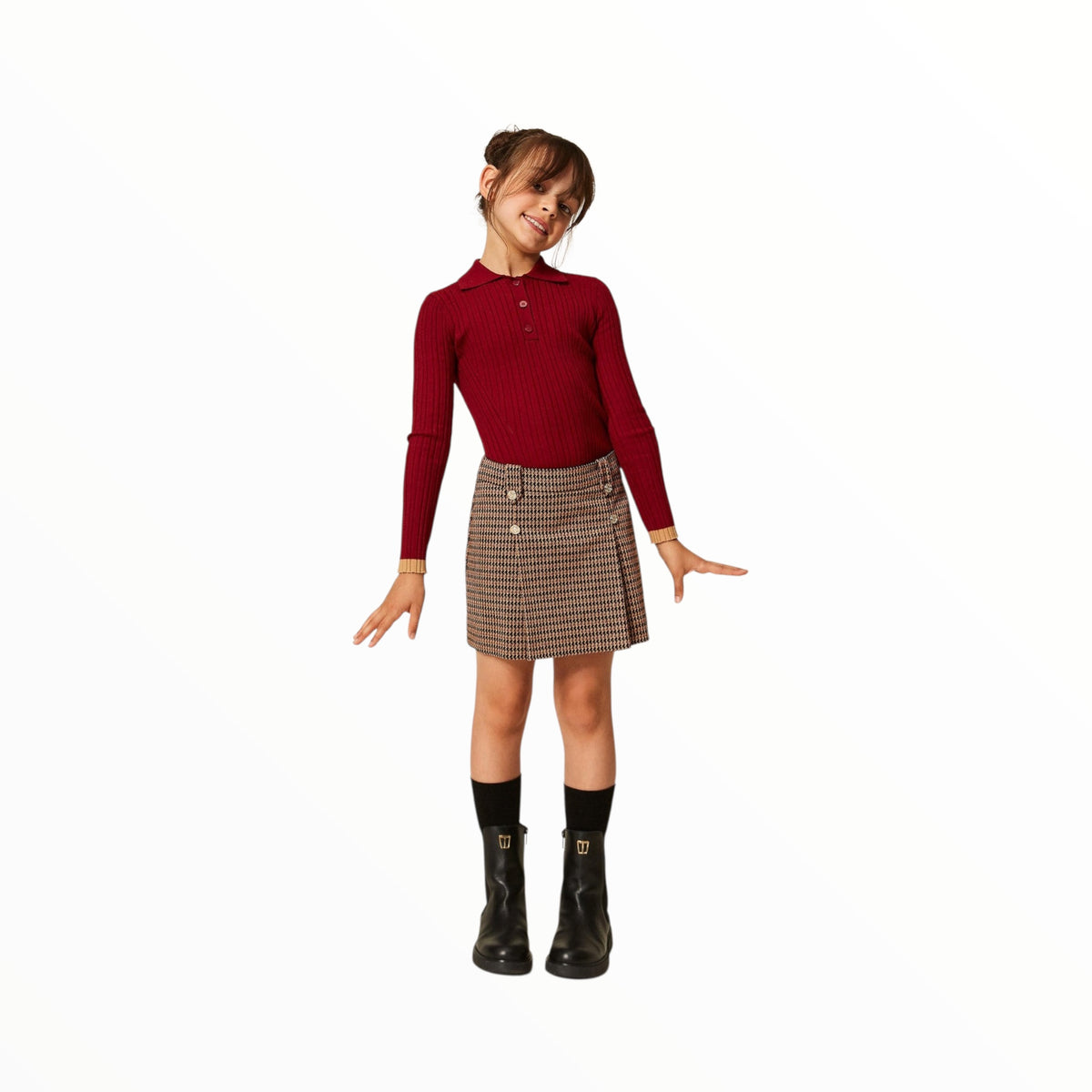 Gonna Twinset in pied de poule