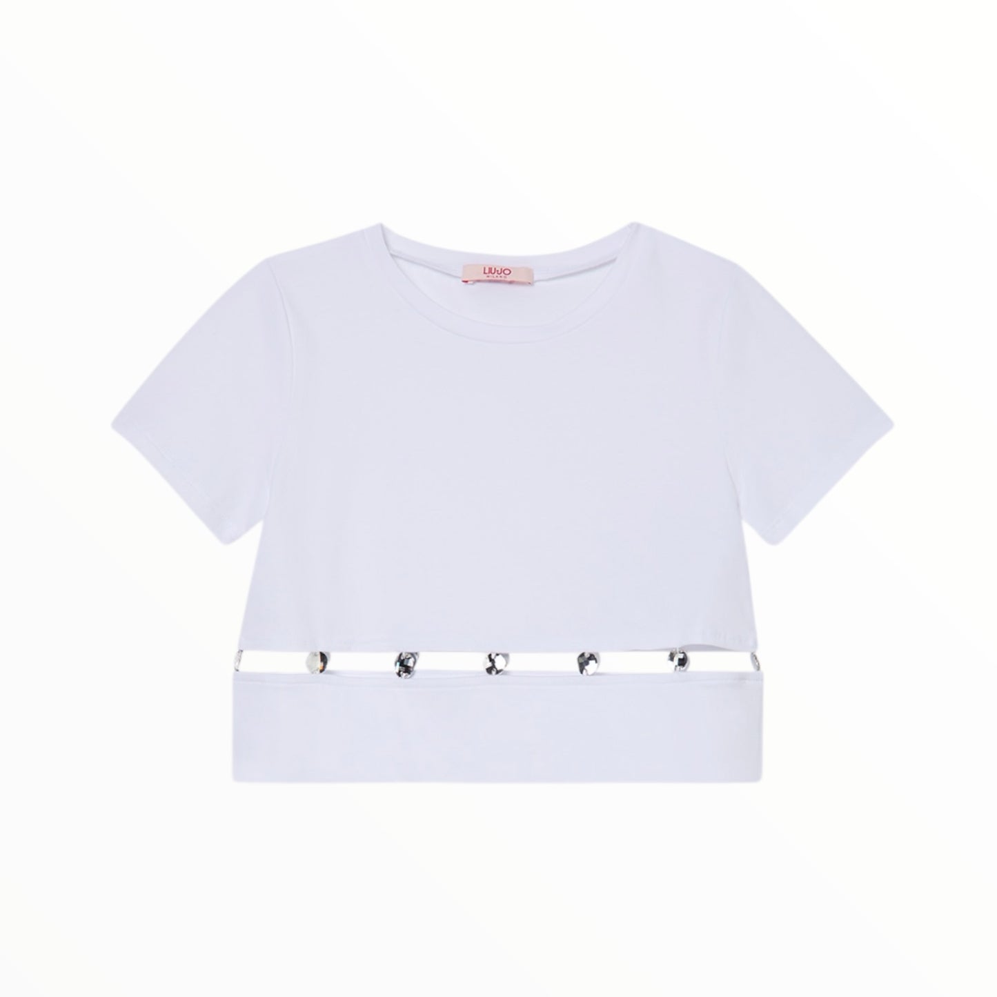 T-Shirt con castoni gioiello Liu Jo