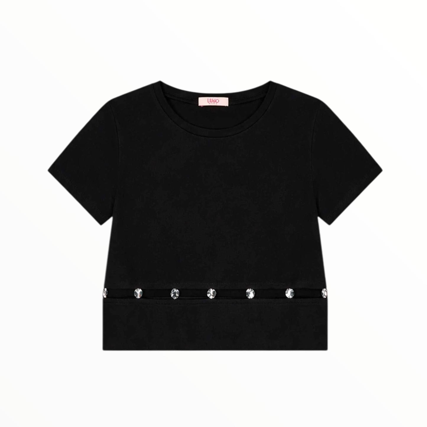T-Shirt con castoni gioiello Liu Jo
