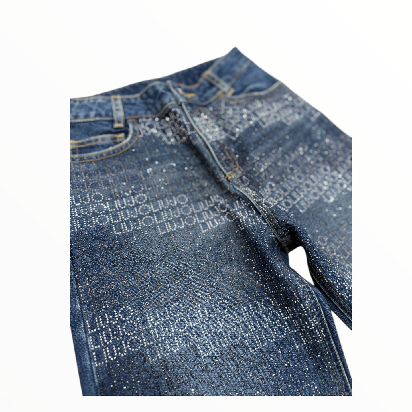 Jeans multilogo con strass Liu Jo