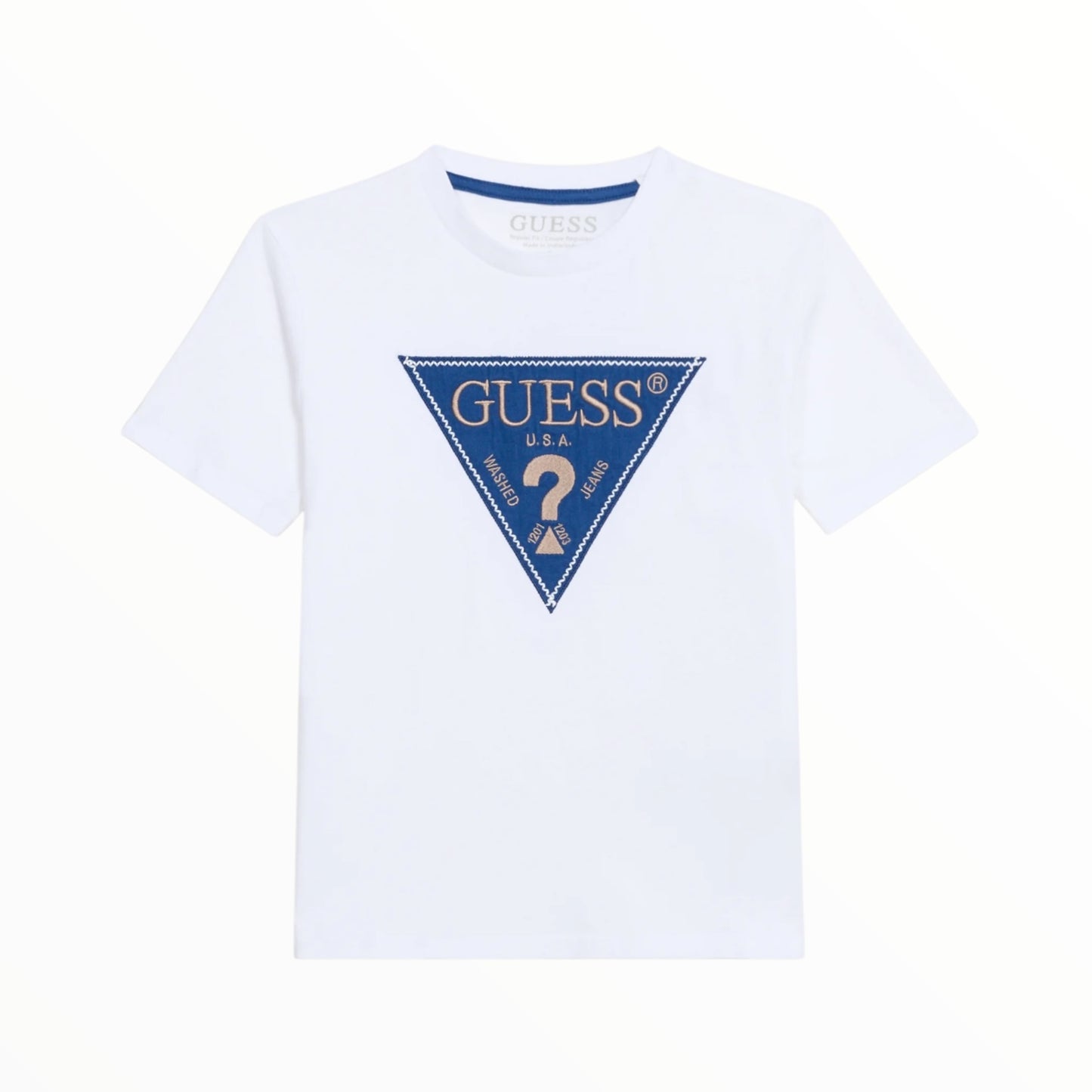 T-Shirt Guess con logo blu royal