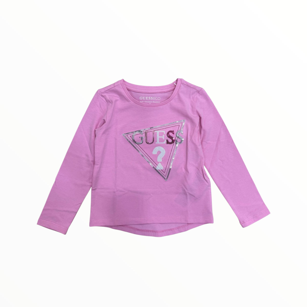 T-Shirt Guess rosa con paillettes