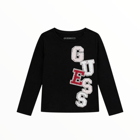 T-Shirt Guess bambina nera