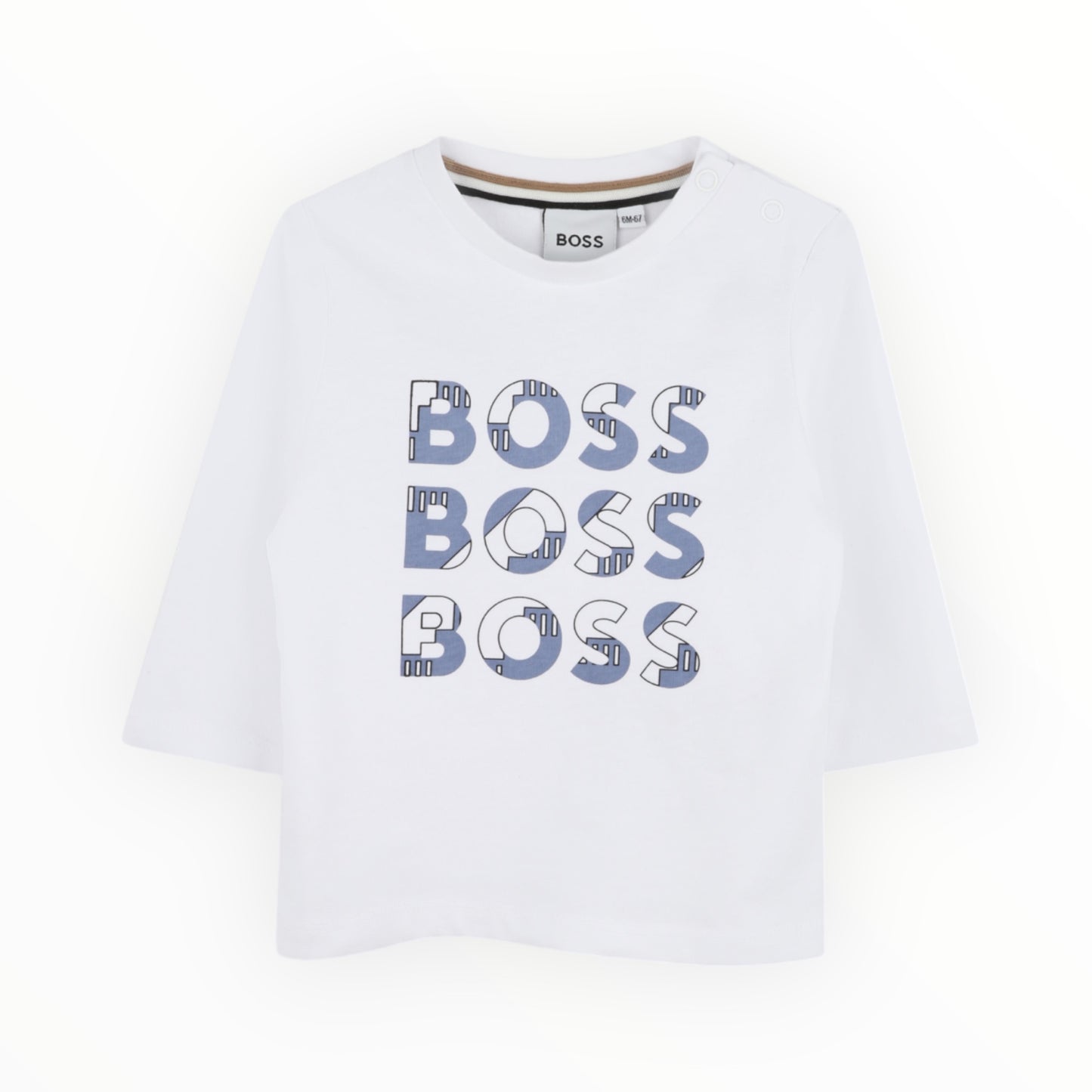 T-shirt In Cotone Multi Logo Boss