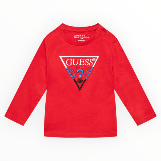 T-shirt Guess logo ricamato