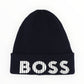 Cappello Blu Con Risvolto Boss