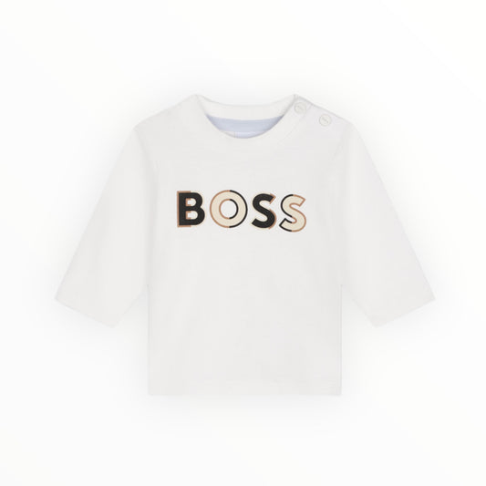 T-shirt Con Stampa Logo Boss