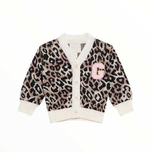 Cardigan Guess animalier bambina