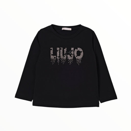 T-shirt Liu Jo con strass e fiocchetto