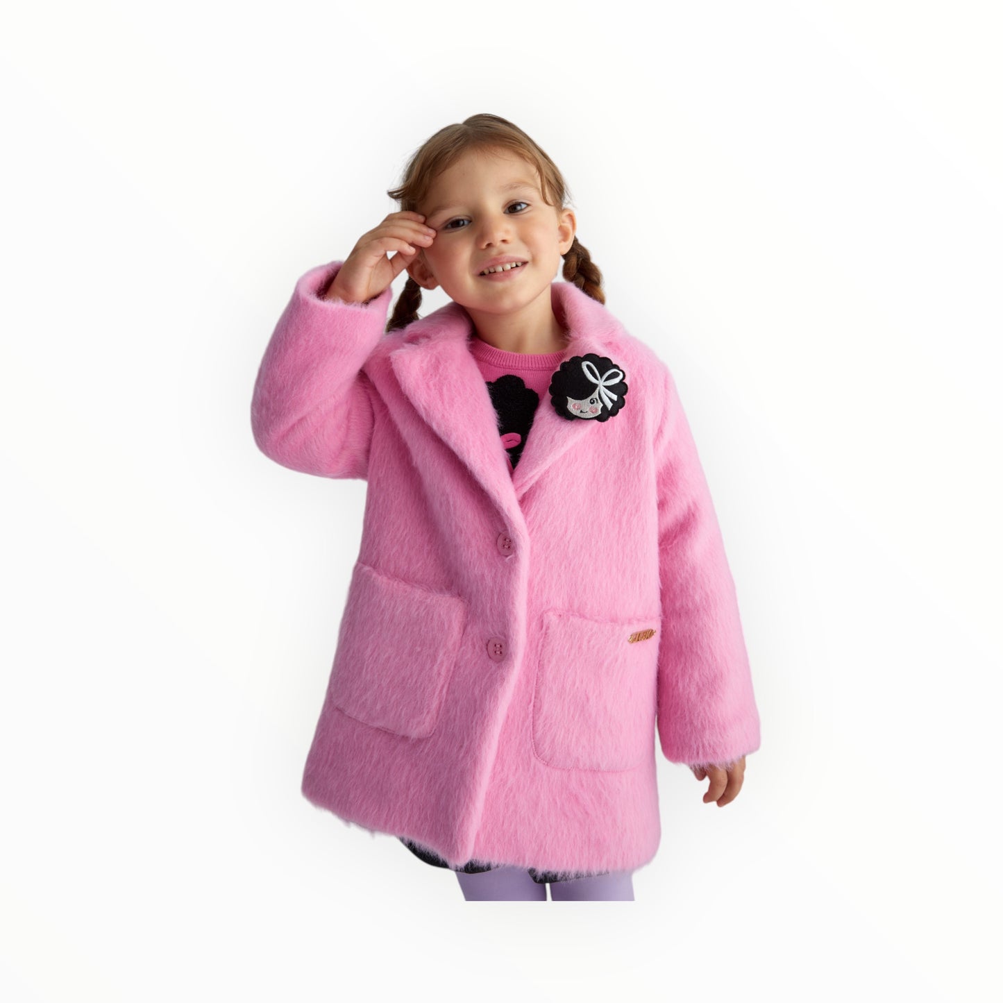 Cappotto Fucsia Con Spilla Liu Jo