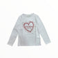 T-Shirt Guess con cuore glitterato