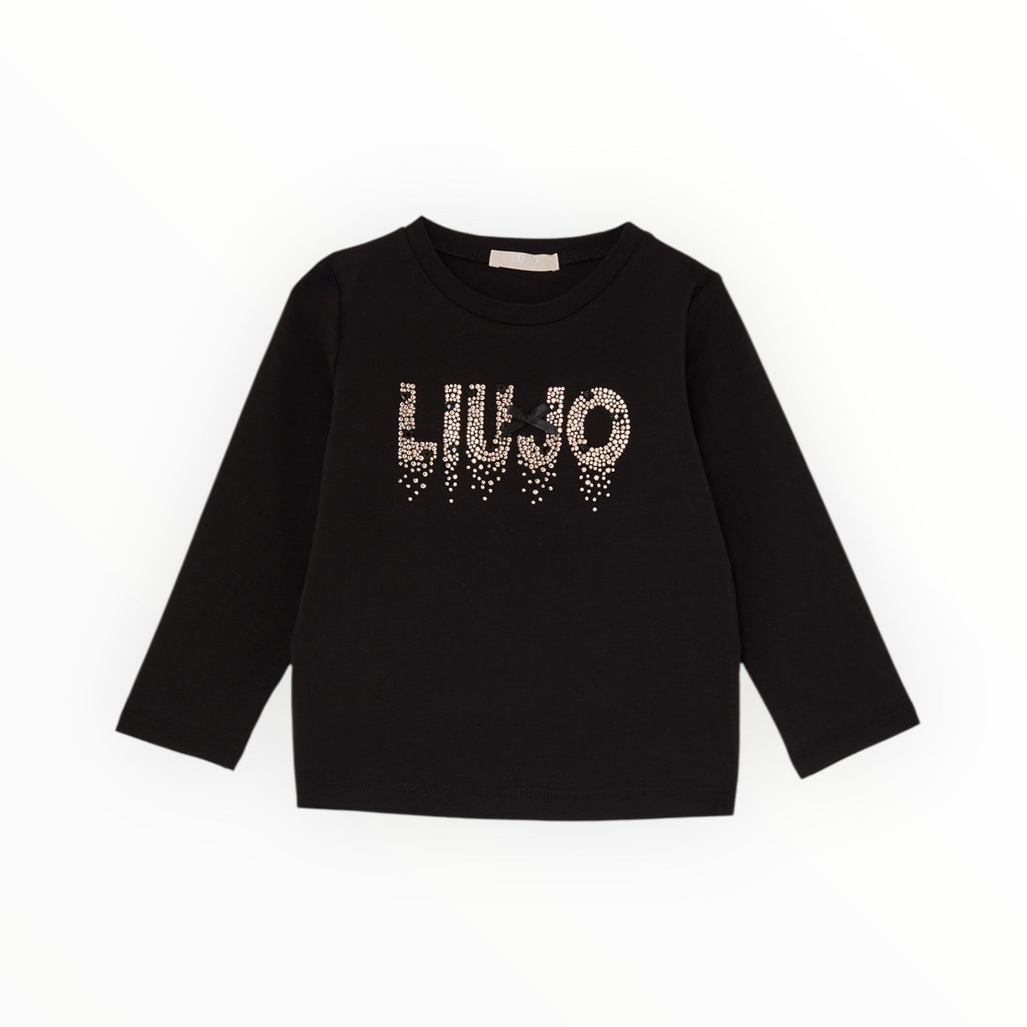 T-shirt Liu Jo con strass e fiocchetto