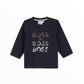 T-Shirt triplo logo Boss blu