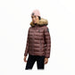 Piumino a righe con pellicciotto Blauer