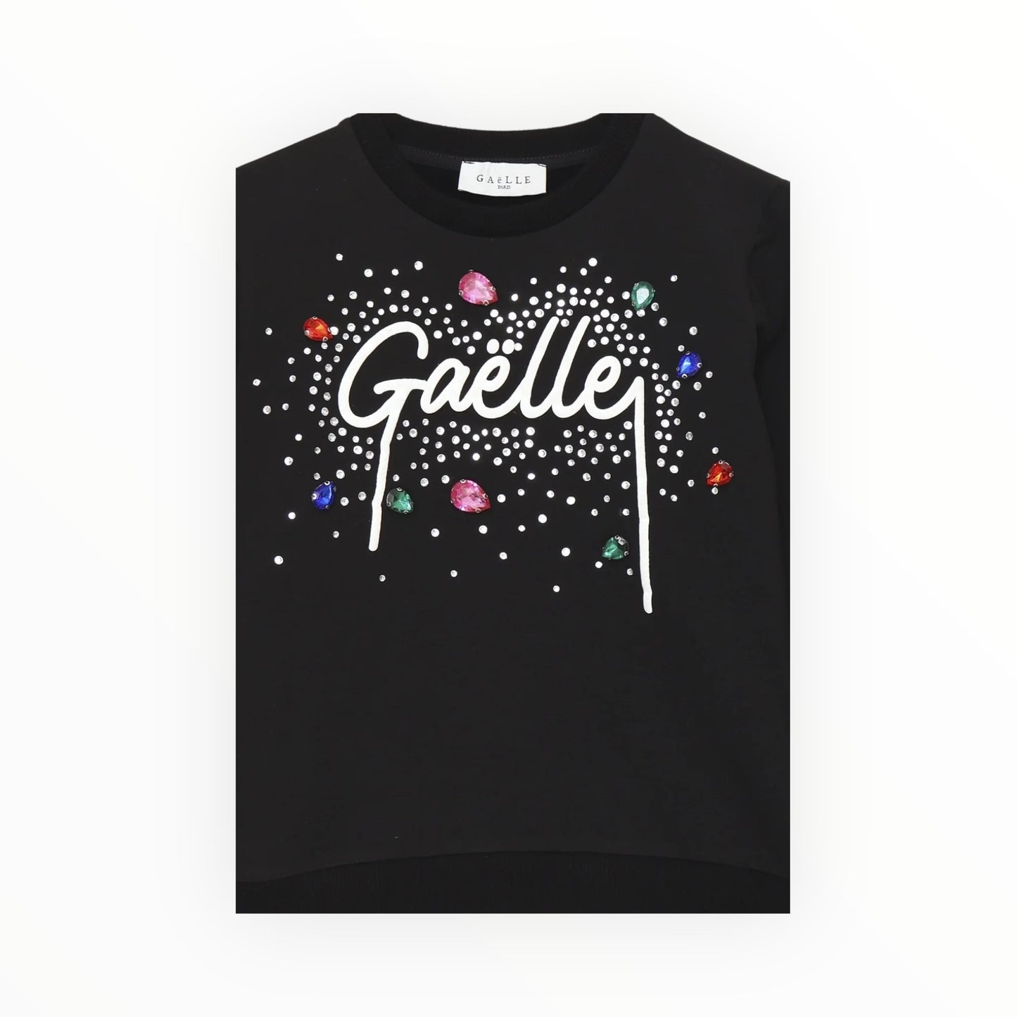 Felpa Gaelle con strass e pietre