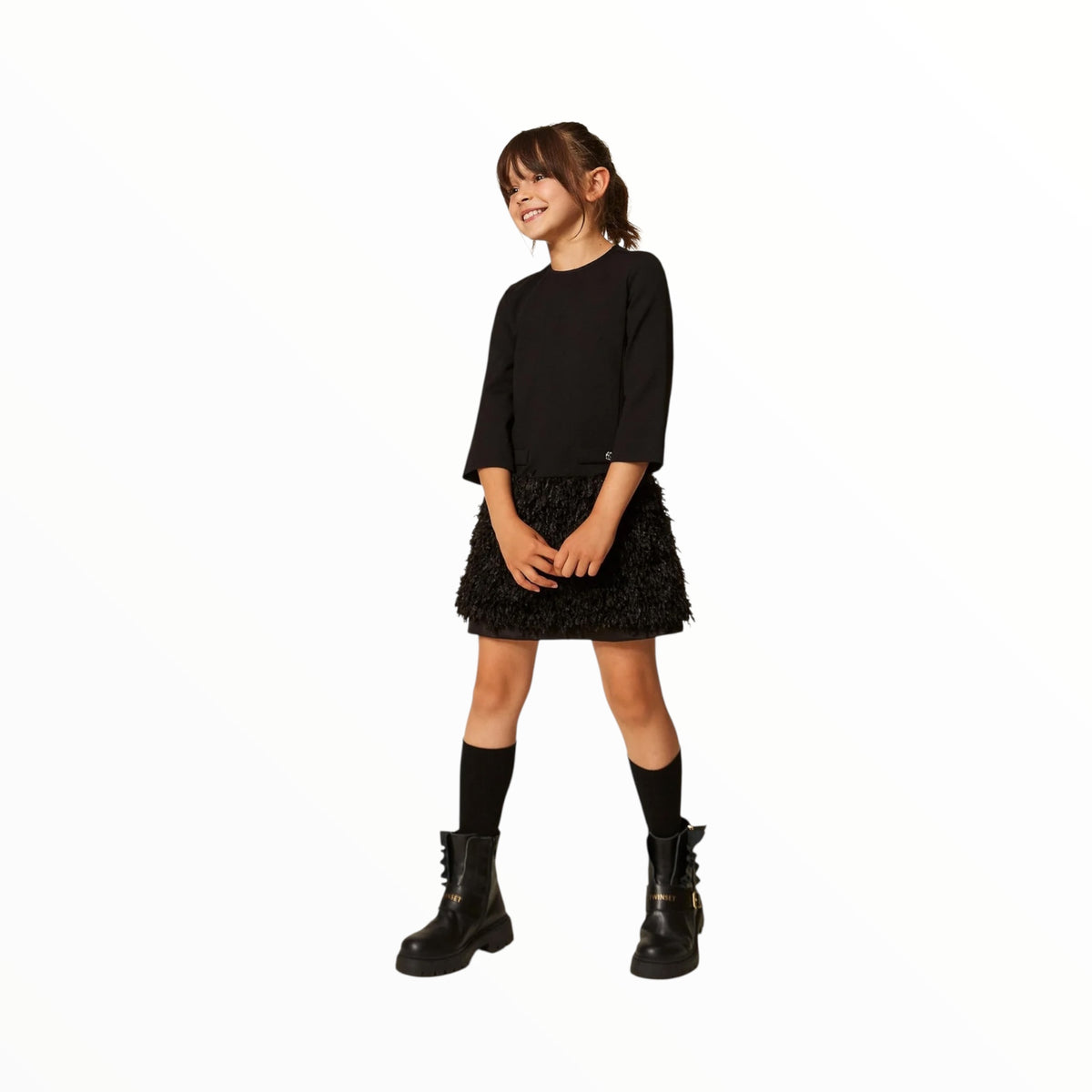 Abito Twinset con piume