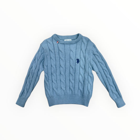 Maglione intrecciato Us Polo carta da zucchero