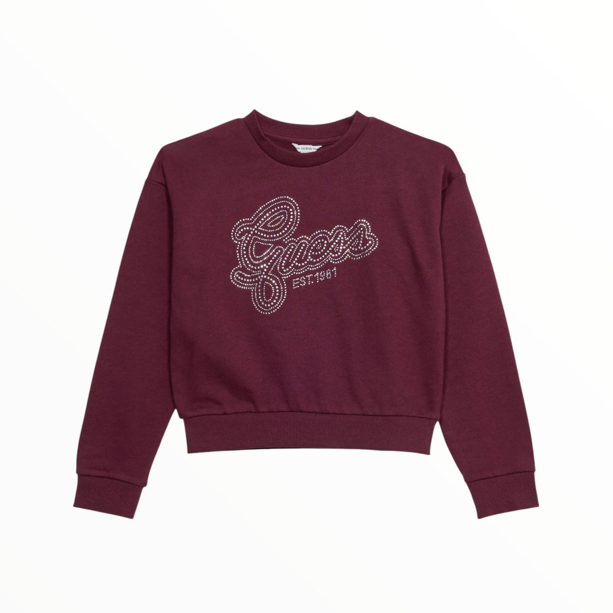 Felpa Guess crop con strass