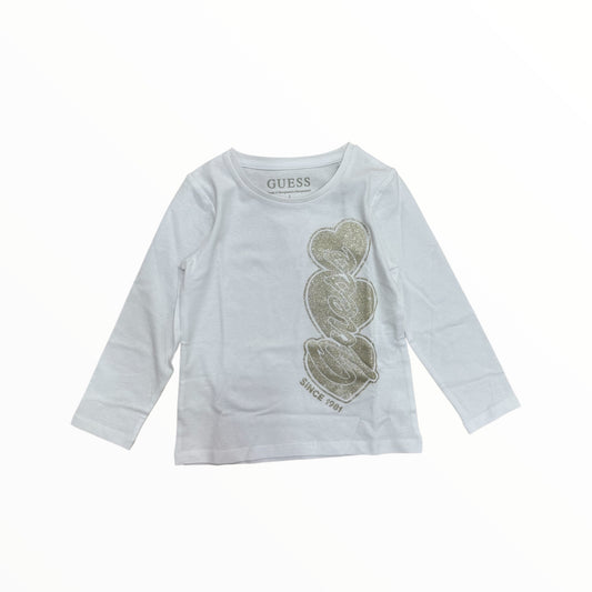 T-Shirt Guess logo centrale glitterato