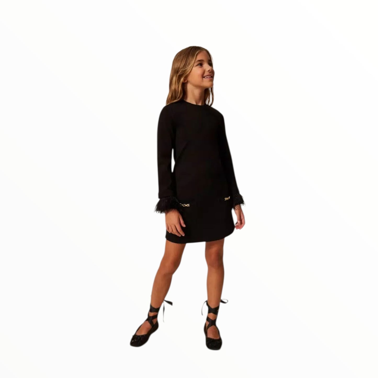 Abito con piume Twinset