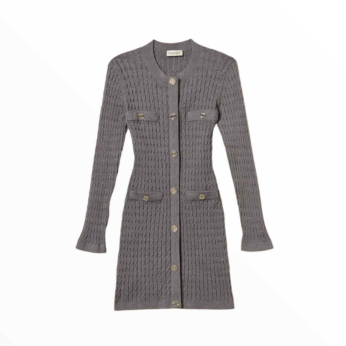 Abito Twinset grigio in viscosa
