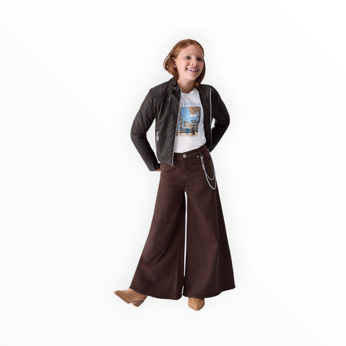 Pantaloni Liu Jo wide leg con catena