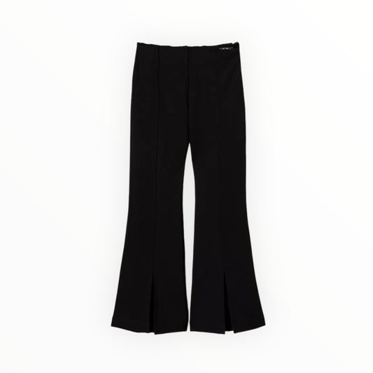 Pantaloni Nero Flare Con Spacco