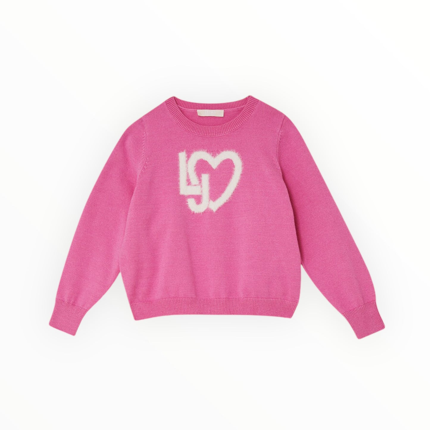 Maglione con cuore e logo Liu Jo