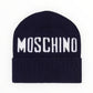 Cappello In Maglia Blu Moschino