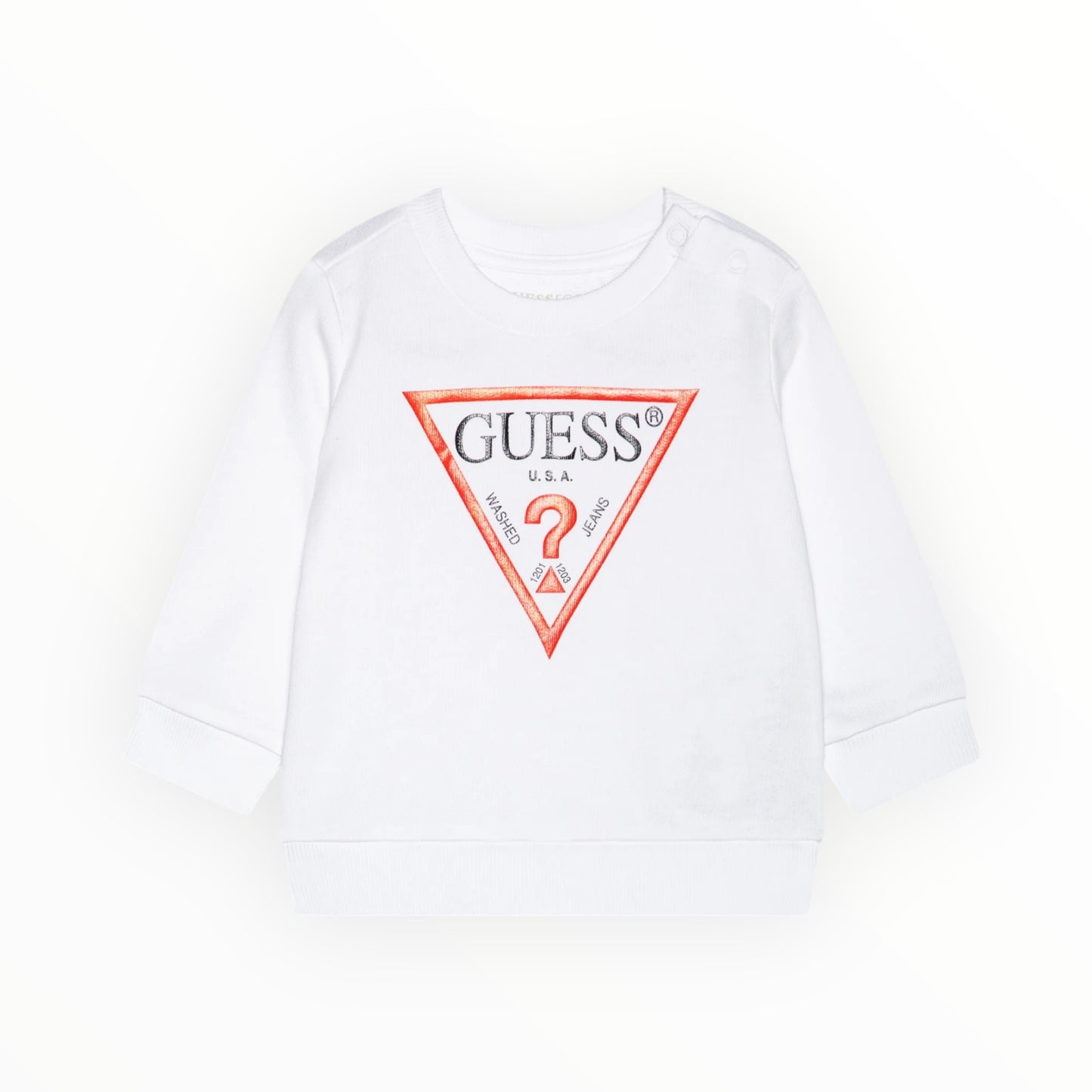 Felpa Bianca Basic Guess