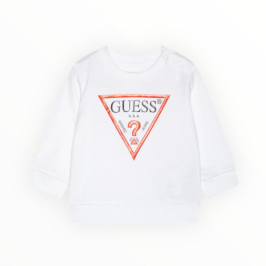 Felpa Bianca Basic Guess