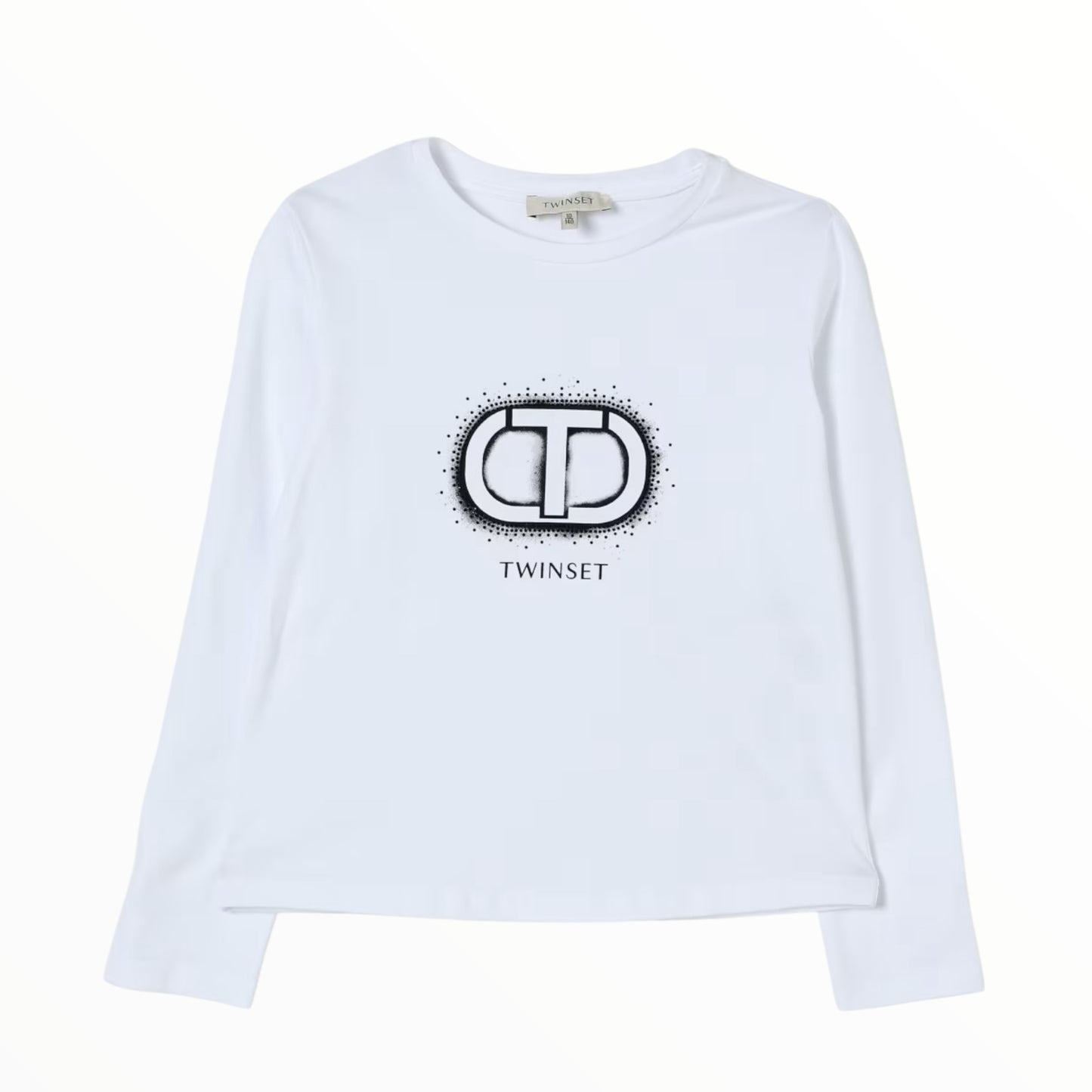 T-shirt logo Twinset con strass