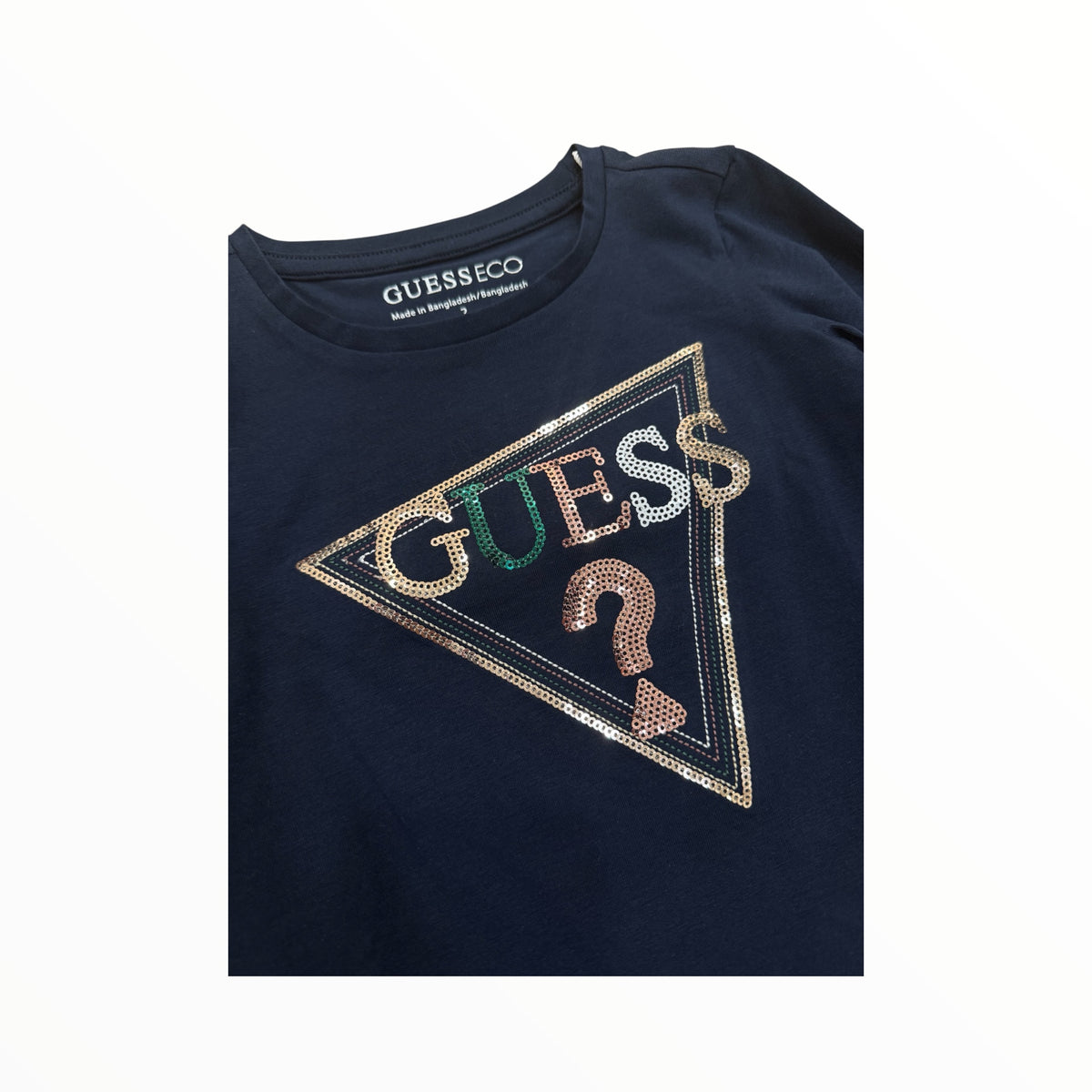 T-Shirt Guess blu con paillettes