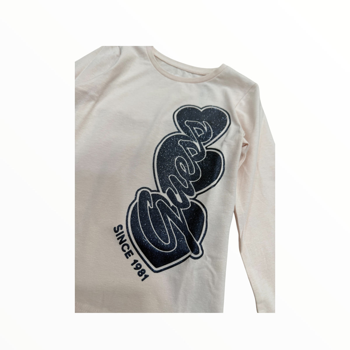 T-Shirt Guess logo laterale glitterato