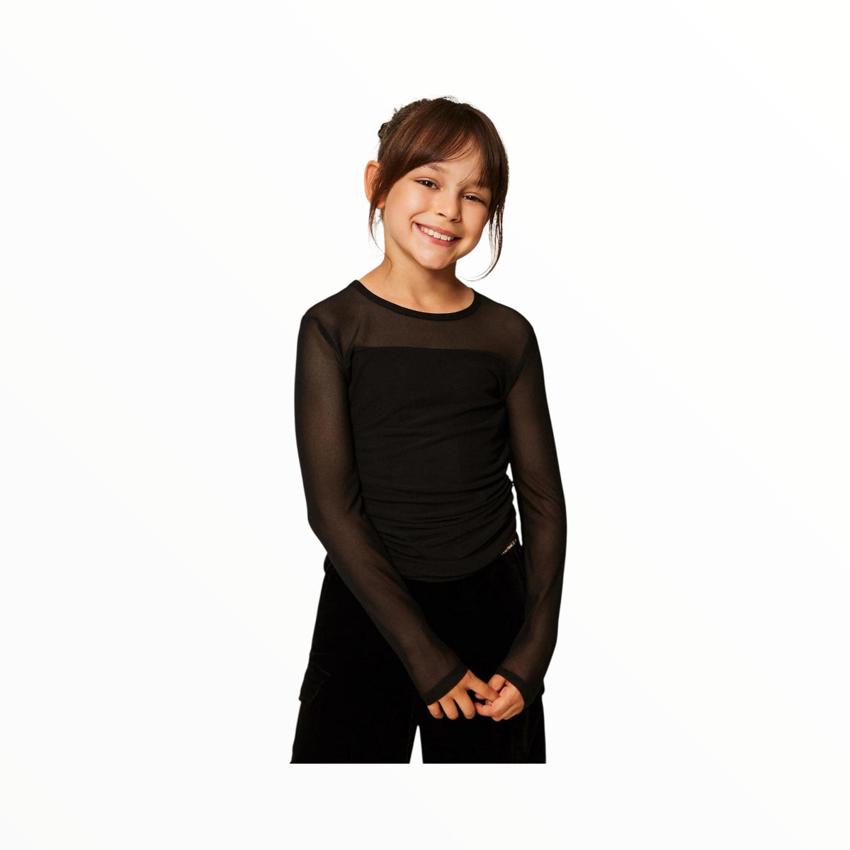 T-Shirt Twinset in tulle con arricciatura