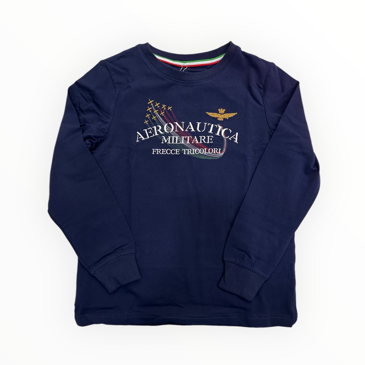 T-shirt Blu Con Ricami Aeronautica Militare