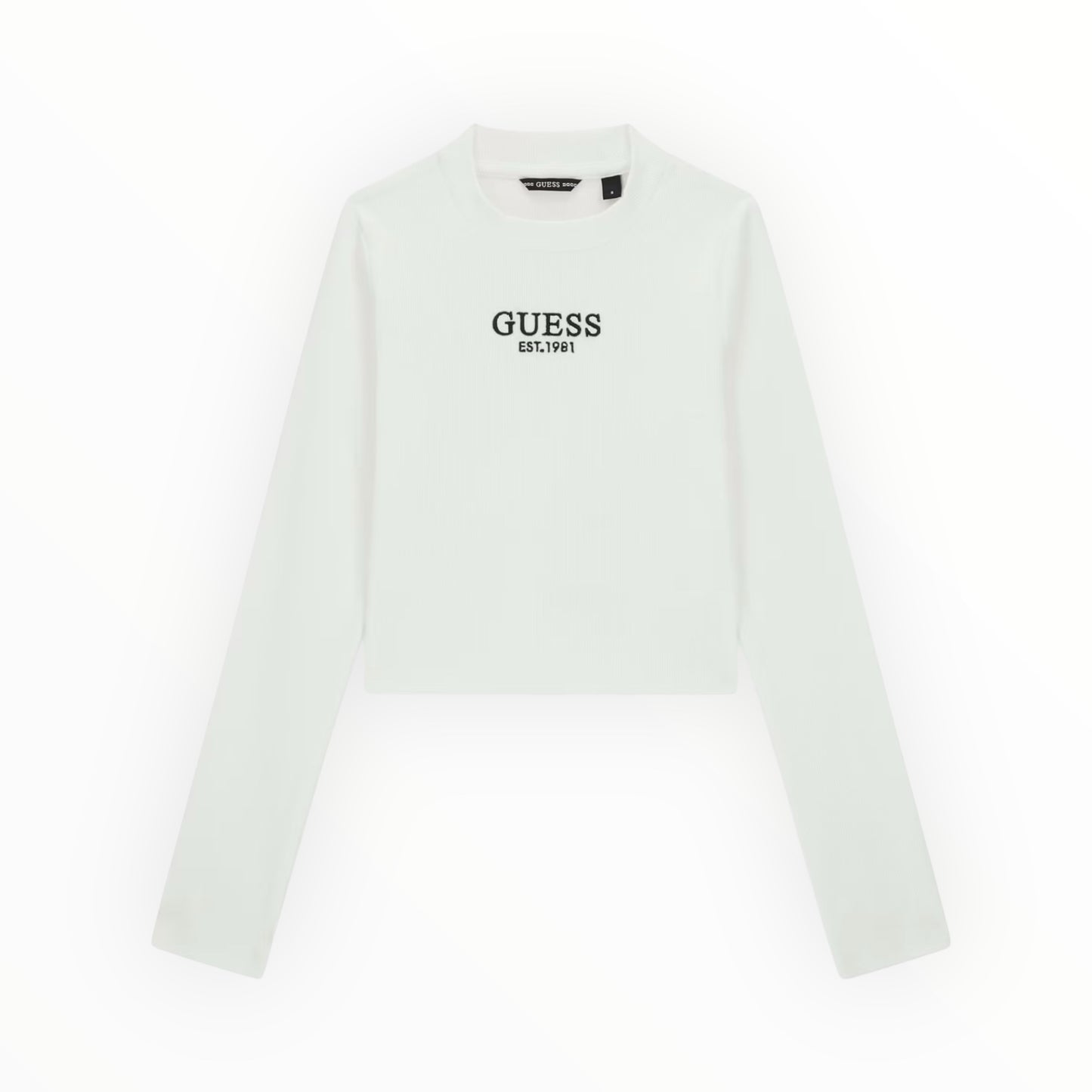 Maglia crop a costine Guess