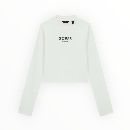 Maglia crop a costine Guess