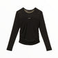 T-Shirt Twinset in tulle con arricciatura