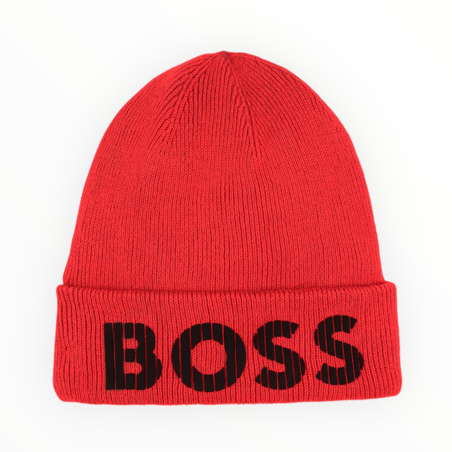 Cappello Rosso Con Risvolto Boss