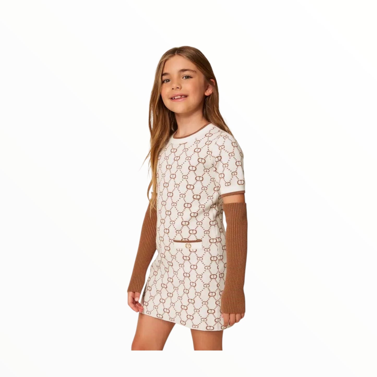 Abito in maglia con manicotti Twinset