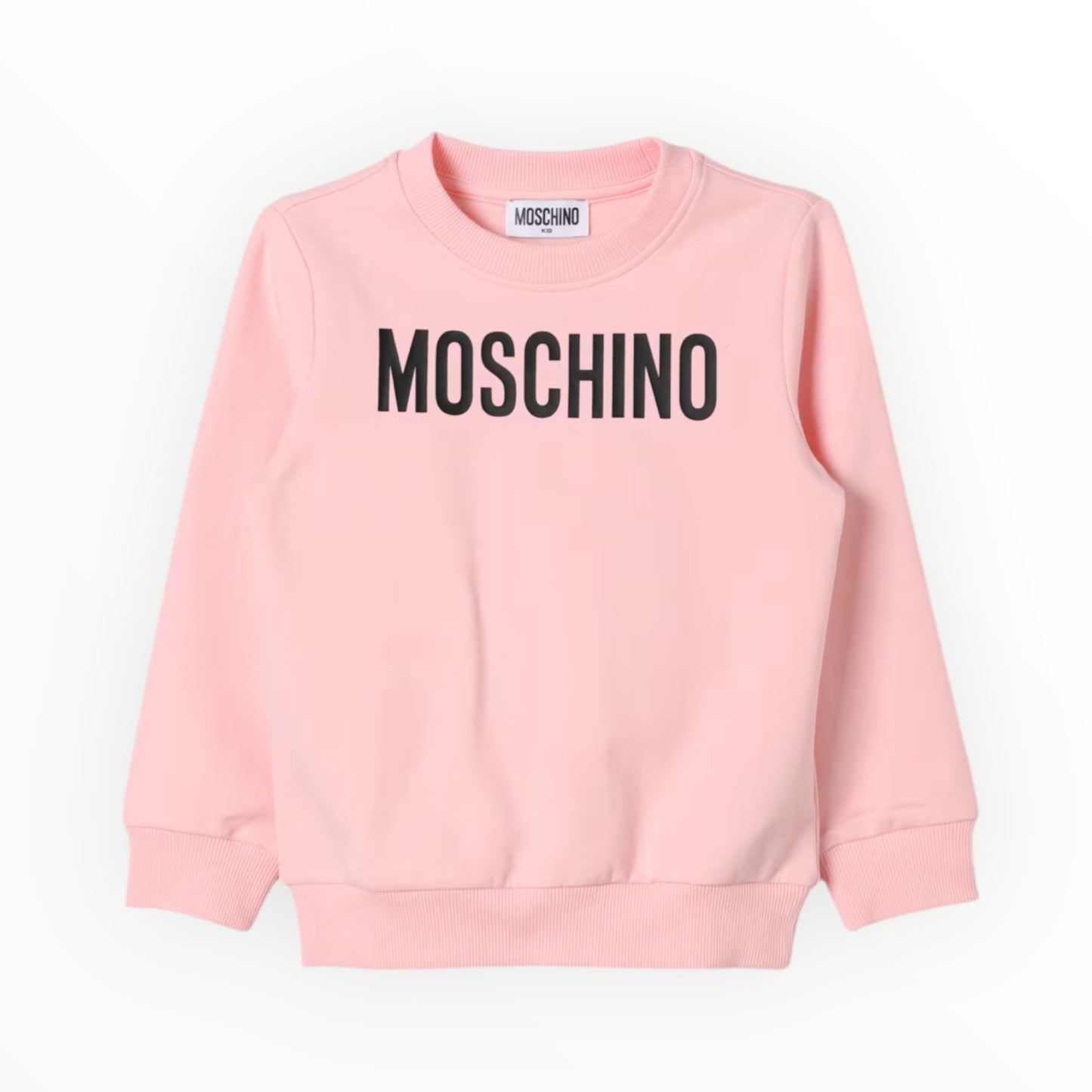 Felpa Rosa Con Logo Moschino