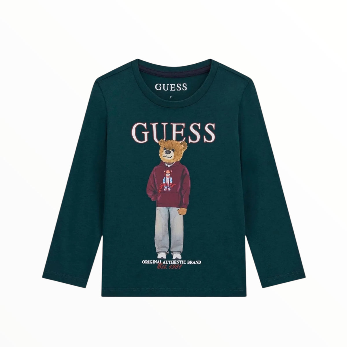 T-Shirt Guess Teddy verde